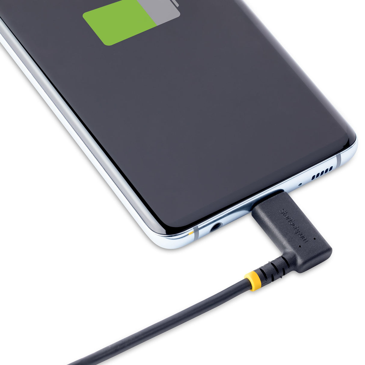 StarTech.com Cable de Carga USB-A a USB-C de 2m - Cable de Carga Rápida de Servicio Pesado USB Tipo C - Cable USB 2.0 - Cable USB Tipo C Acodado -