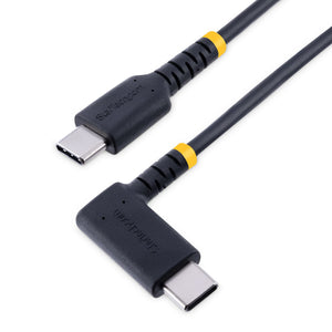 StarTech.com Cable 15cm USB C Acodado - en Ángulo Recto - PD 60W - 3A - Cable USB-C de Carga Rápida - de Alta Resistenci