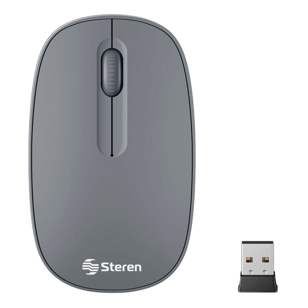 Steren COM-5714GR ratón Oficina Ambidextro RF inalámbrico Óptico 1200 DPI
