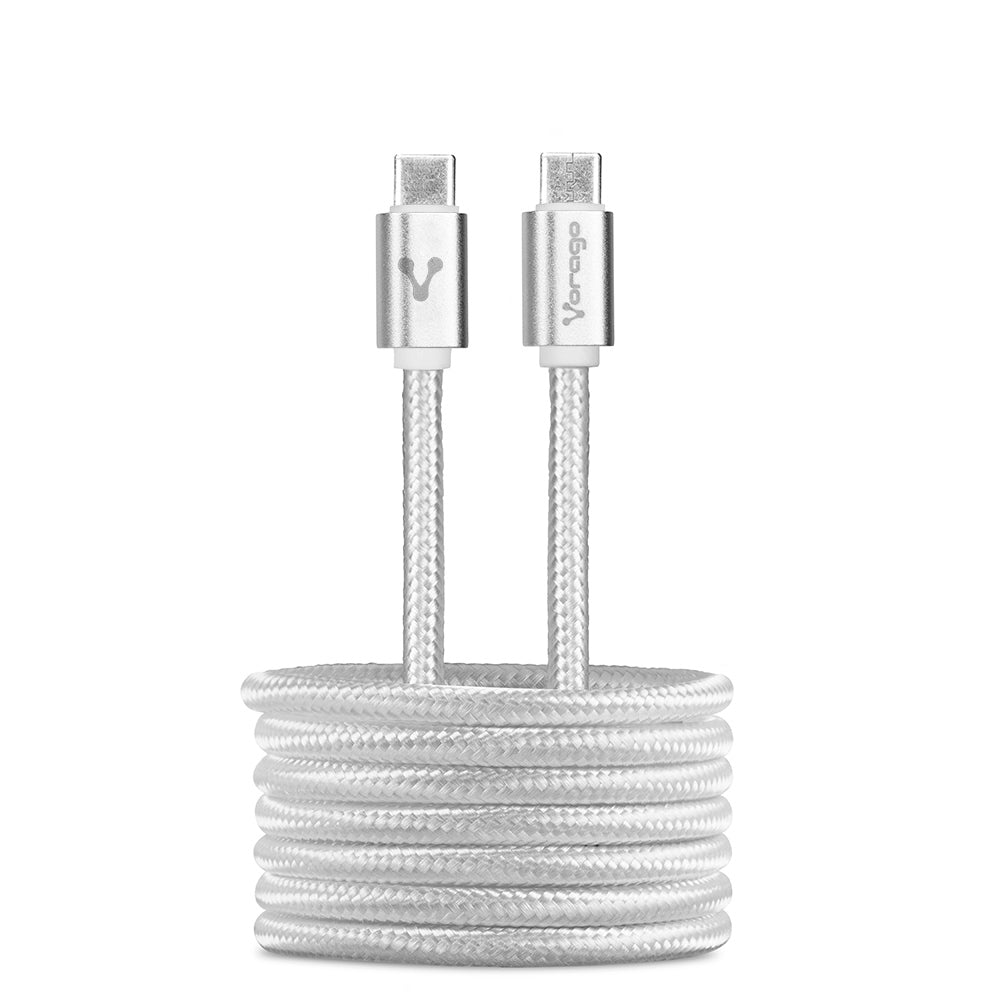 Cable Vorago Cab-124 Usb Tipo C - Usb Tipo C 1 Metro Carga Rapida Blanco