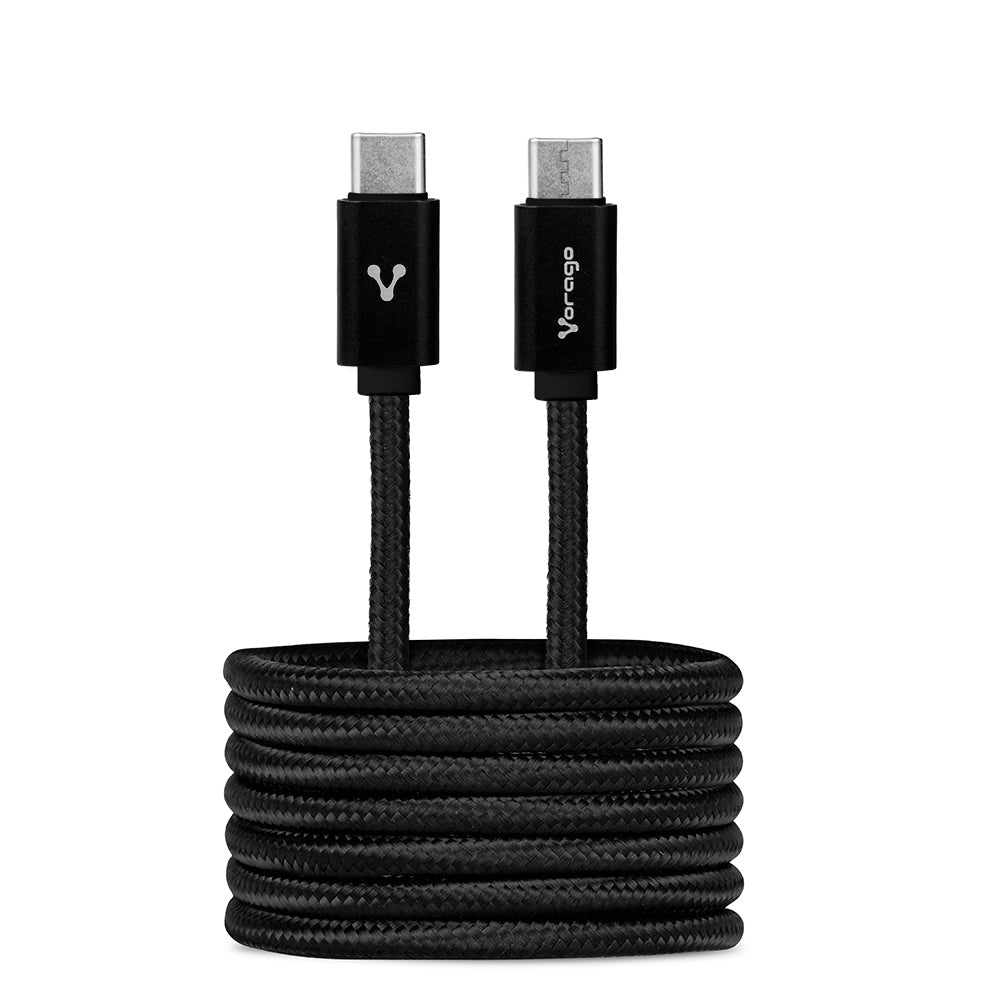 Cable Vorago Cab-124 Tipo C - Tipo C 1 Metro Carga Rapida Negro
