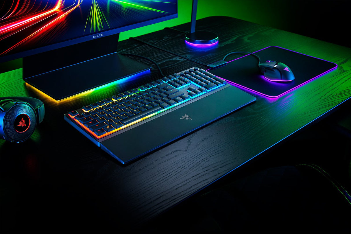 Razer Ornata V3 - ES teclado Juego USB QWERTY Español Negro, Tamaño completo (100%), Alámbrico, Interruptor mecánico