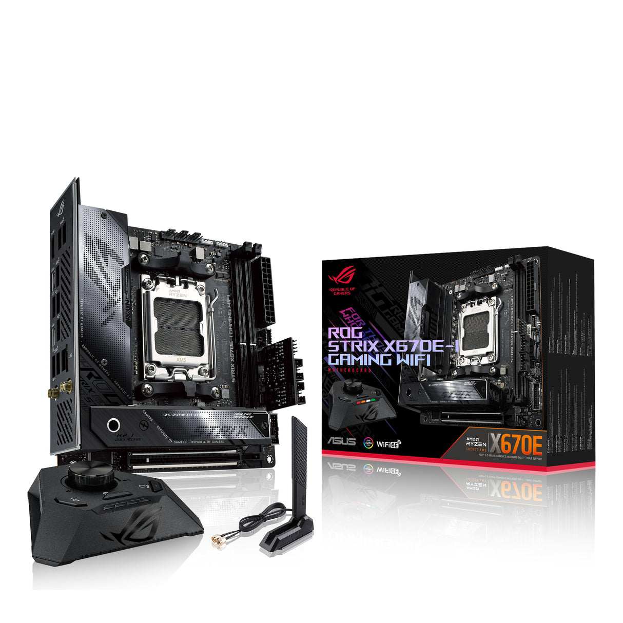 ASUS ROG STRIX X670E-I GAMING WIFI placas base AMD Zócalo AM5 DDR5-SDRAM 2