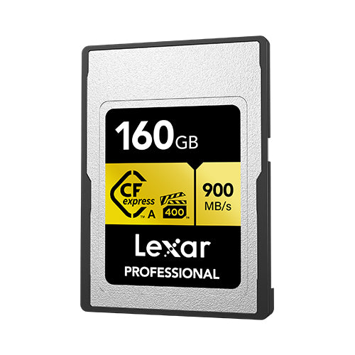 Lexar LCAGOLD160G-RNENG memoria flash 160 GB CFexpress, 900 MB/s, Resistente a golpes, Resistente a la temperatura