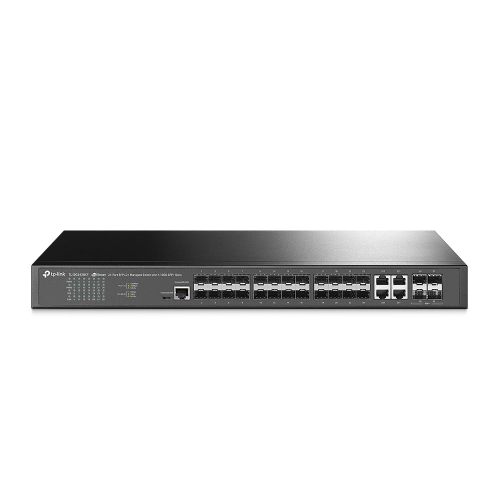 TP-Link JetStream TL-SG3428XF dispositivo de redes Gestionado L2+ 1U Negro, Montaje en rack