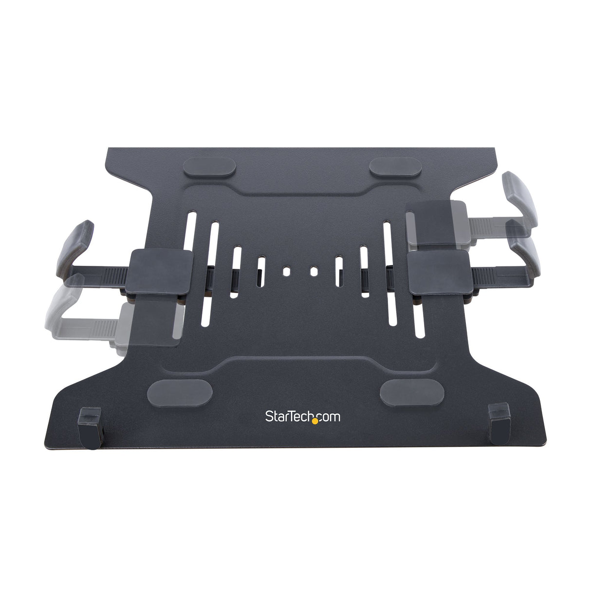 StarTech.com Soporte de Montaje para Portátil - Soporte VESA de Monitor de 34 Pulgadas (8kg) o Bandeja VESA Articulada para Portátil (4,5kg) - Montaje en Grommet/Mordaza Laptop Negro Plástico, Acero 33 cm (13") 86,4 cm (34")