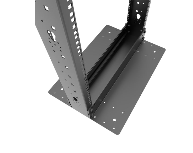 Nexxt Solutions - Rack marco abierto - 2 postes - instalable en el suelo - RAL 9005, negro barniz - 25U - 19"