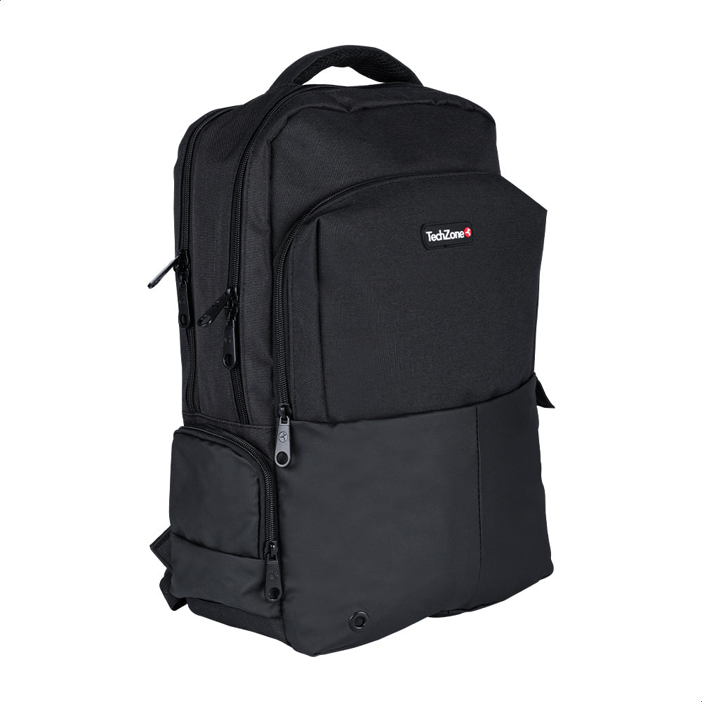 TechZone TZ21LBP11 mochila Mochila casual Negro Nylon, Poliéster, Unisex, Compartimento del portátil
