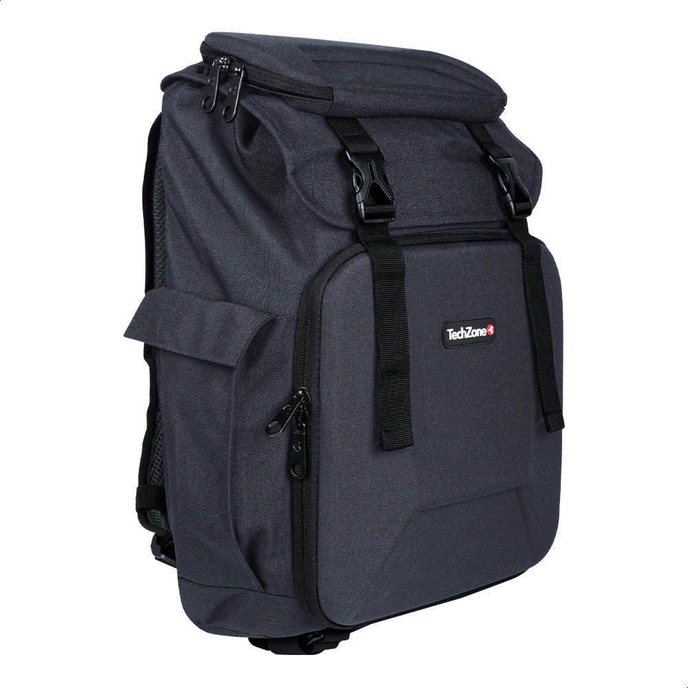 TechZone TZ21LBP13-B mochila Negro Nylon, Poliéster, Compartimento del portátil