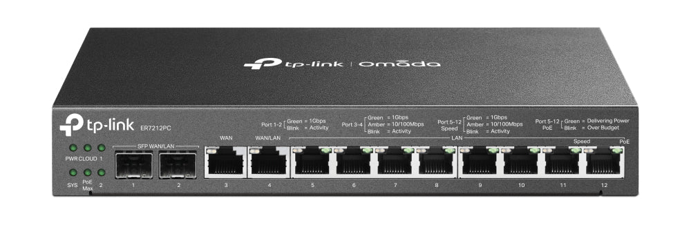 TP-Link Omada ER7212PC Router Si Si Gigabit Ethernet 10/100/1000Base-T(X)