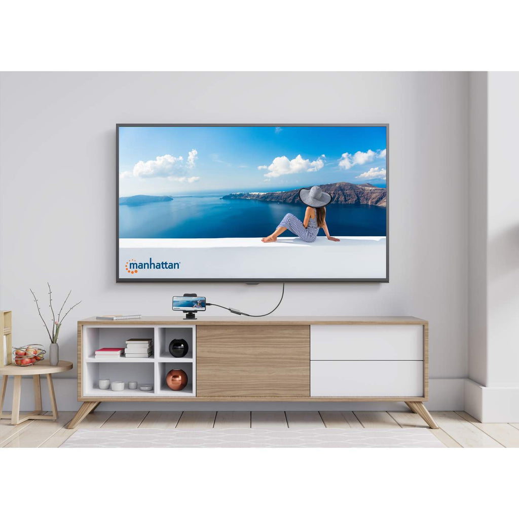 Manhattan Docking Station 3 en 1 USB-C a HDMI, USB-A y PD Laptop Alámbrico USB 3.2 Gen 1 (3.1 Gen 1) Type-C 1 1