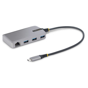 StarTech.com Hub USB-C de 3 Puertos USBA - USB 3.0 de 5Gbps - Alimentado por el Bus - Concentrador USB-C de 3 Puertos USB-A - Ladrón USB-C Portátil - Red Ethernet RJ45 Gigabit Laptop Alámbrico USB 3.2 Gen 1 (3.1 Gen 1) Type-C 1 3