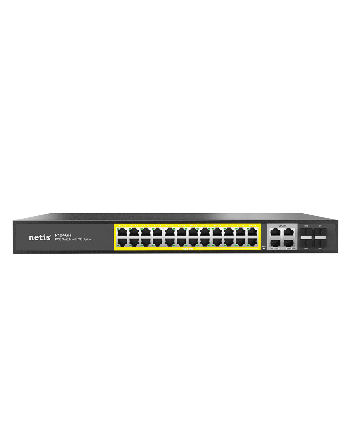 Netis System P124GH dispositivo de redes No administrado Gigabit Ethernet (10/100/1000) Energía sobre Ethernet (PoE) Neg