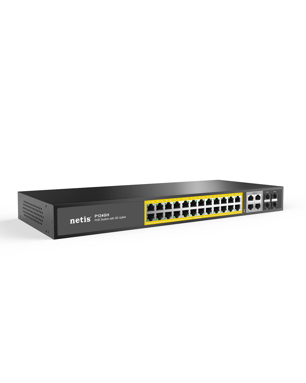 Netis System P124GH dispositivo de redes No administrado Gigabit Ethernet (10/100/1000) Energía sobre Ethernet (PoE) Neg