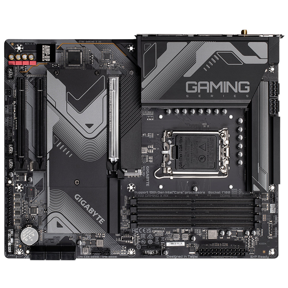 GIGABYTE Z790 GAMING X AX Placa base - Compatible con procesadores Intel Core 14th CPUs, 16+1+2 Phases Digital VRM, up to 7600MHz DDR5 (OC), 4xPCIe 4.0 M.2, Wi-Fi 6E, 2.5GbE LAN , USB 3.2 Gen 2x2 placas base Intel LGA 1700 LGA 1700 192 GB