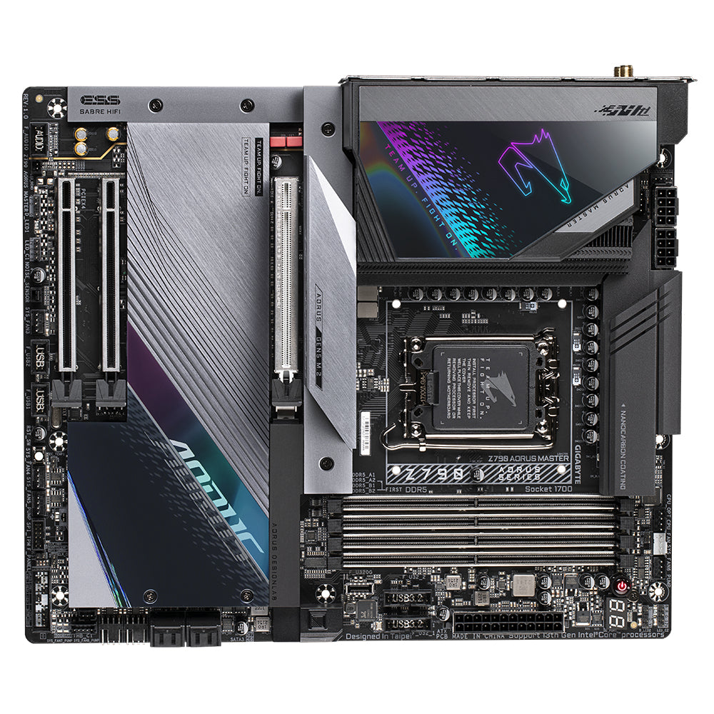 GIGABYTE Z790 AORUS MASTER Placa base - Soporta CPUs Intel Core de 13ª generación, VRM digital de 20+1+2 fases, hasta 8000MHz DDR4 (OC), 1xPCIe 5.0+4xPCIe 4.0 M.2, Wi-Fi 6E, LAN 10GbE, USB 3.2 Gen 2x2 placas base Intel LGA 1700 LGA 1700 192 GB