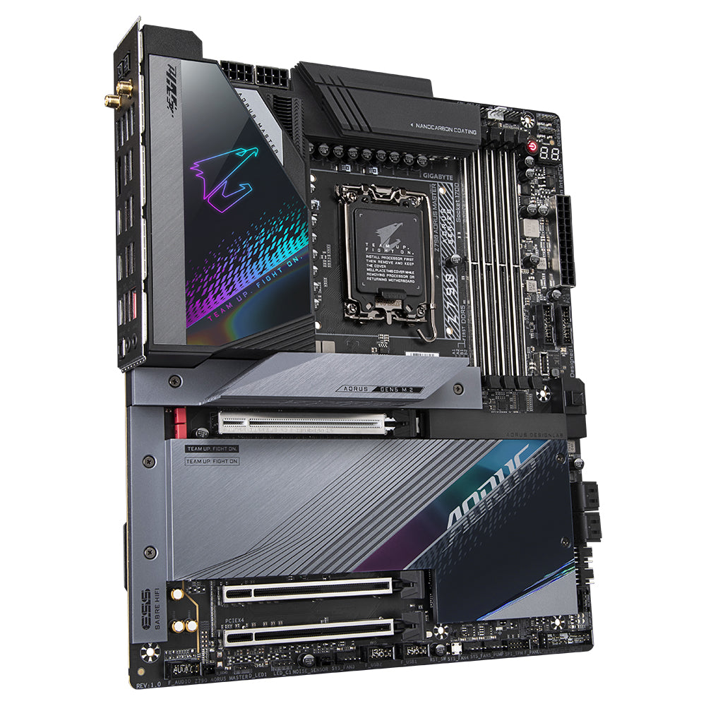 GIGABYTE Z790 AORUS MASTER Placa base - Soporta CPUs Intel Core de 13ª generación, VRM digital de 20+1+2 fases, hasta 8000MHz DDR4 (OC), 1xPCIe 5.0+4xPCIe 4.0 M.2, Wi-Fi 6E, LAN 10GbE, USB 3.2 Gen 2x2 placas base Intel LGA 1700 LGA 1700 192 GB