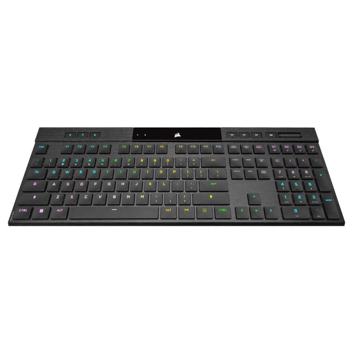 Corsair K100 AIR teclado Juego USB + RF Wireless + Bluetooth QWERTY Inglés Negro, Inalámbrico y alámbrico, Interruptor m