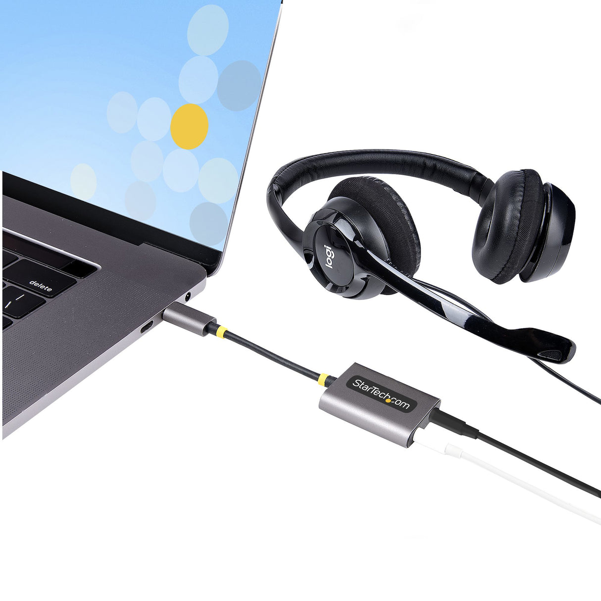 StarTech.com Divisor USB-C de Auriculares - Adaptador USB Tipo C a 2 Auriculares - Multiplicador para Dos Auriculares co