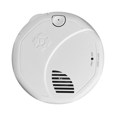 Alarma de Humo con Interconexión Inalámbrica / Advertencia de Voz con Ubicación / Sensor Fotoeléctrico / Baterías AA Reemplazables / 85 dB a 10 pies /