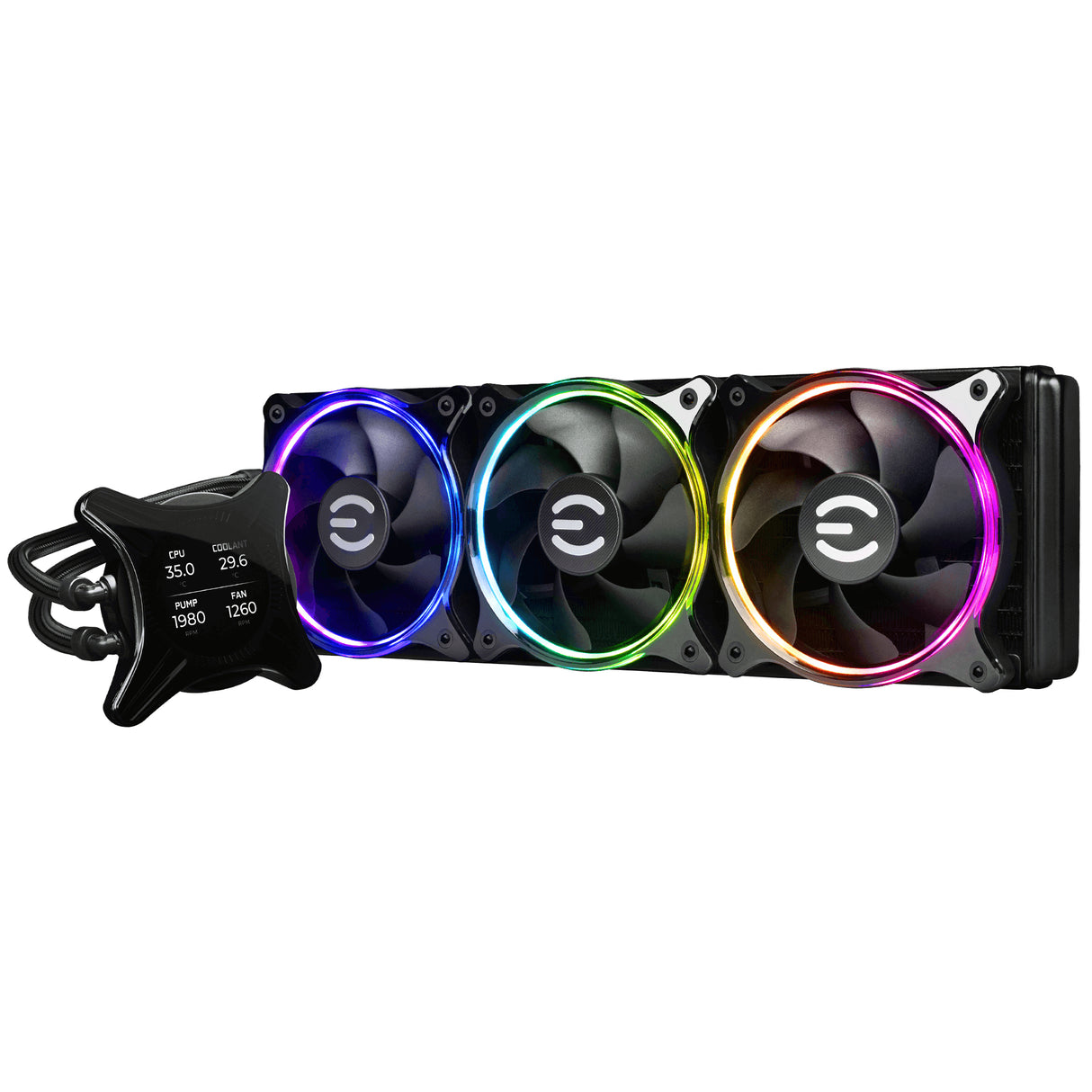 EVGA 400-HY-CX36-V1 sistema de refrigeración de computadora Procesador Refrigerador de líquidos todo en uno 12 cm Negro