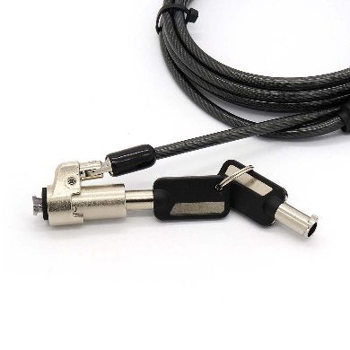 BRobotix 6001639 Cable antirrobo Negro, Plata Portátil Llave