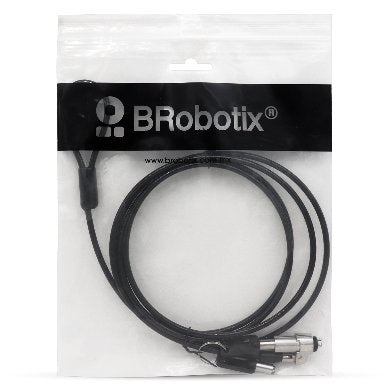 BRobotix 6001639 Cable antirrobo Negro, Plata Portátil Llave