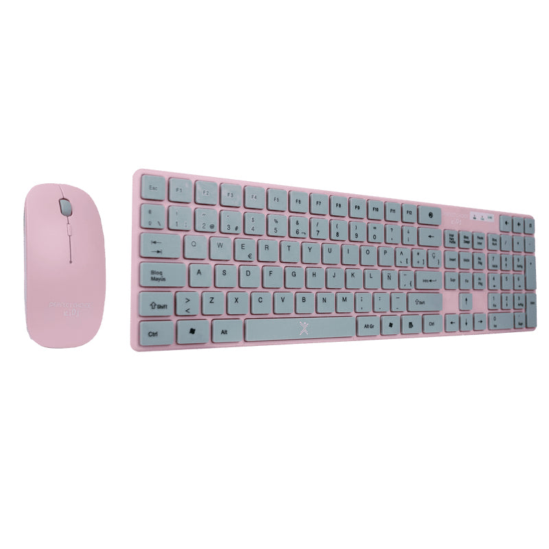 Perfect Choice PC-201069 teclado Ratón incluido Hogar RF inalámbrico Rosa, Interruptor de llave de tijera