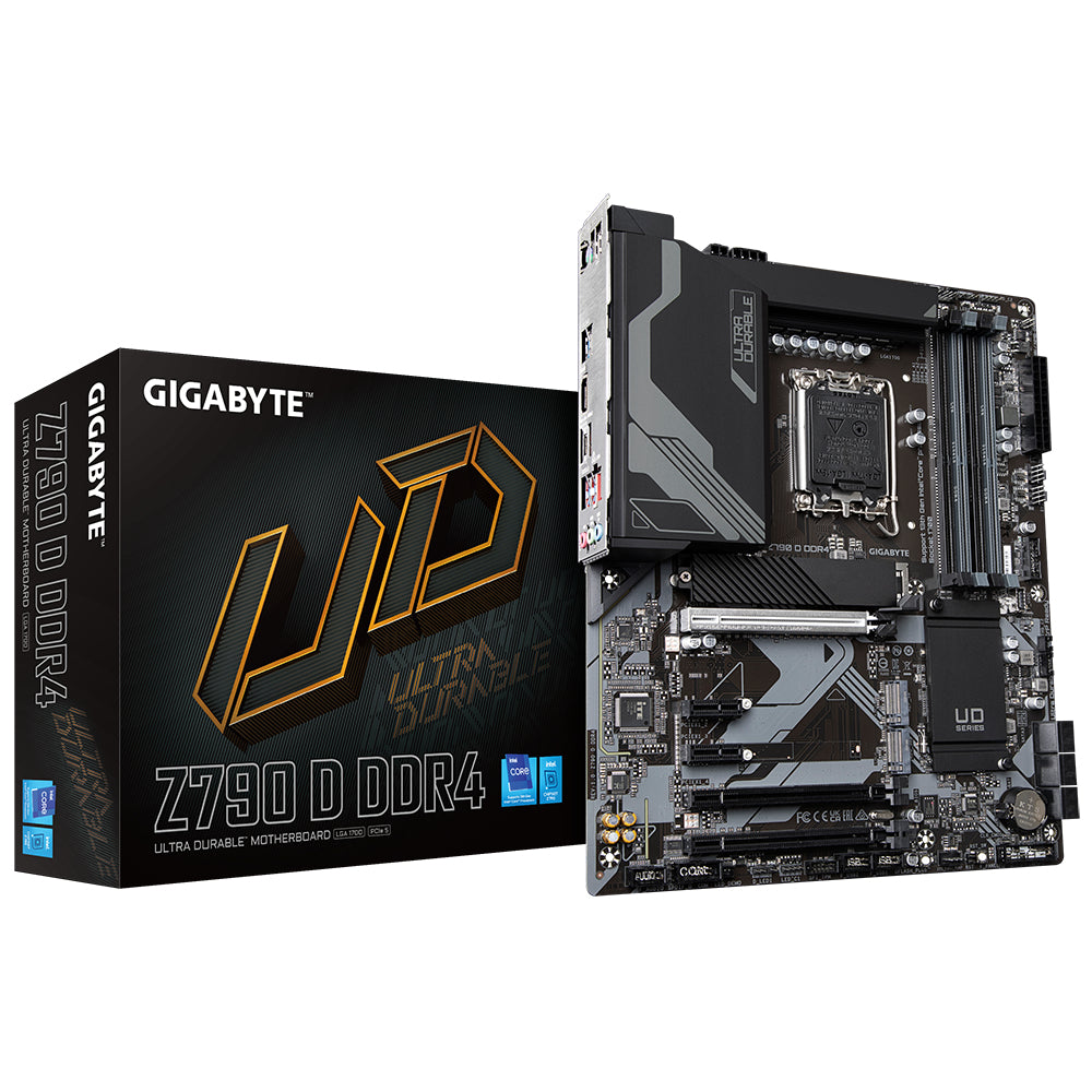 GIGABYTE Z790 D DDR4 Placa base - Compatible con procesadores Intel Core 14th Gen CPUs, 16+1+1 Phases Digital VRM, up to 5333MHz DDR4 (OC), 3xPCIe 4.0 M.2, 2.5GbE LAN, USB 3.2 Gen 2x2 placas base Intel LGA 1700 LGA 1700 128 GB