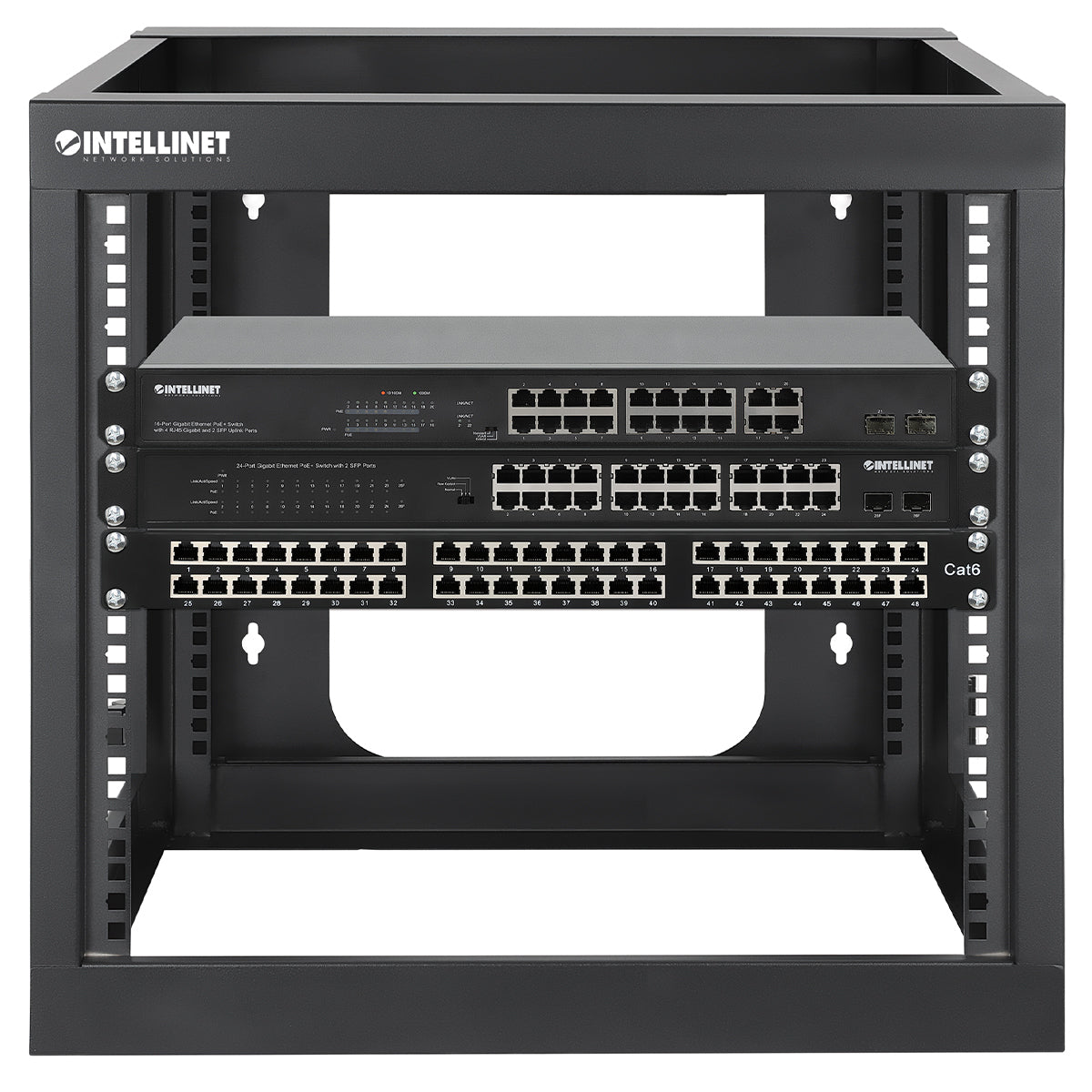 RACK 19" ABIERTO MURAL 9U 604X555