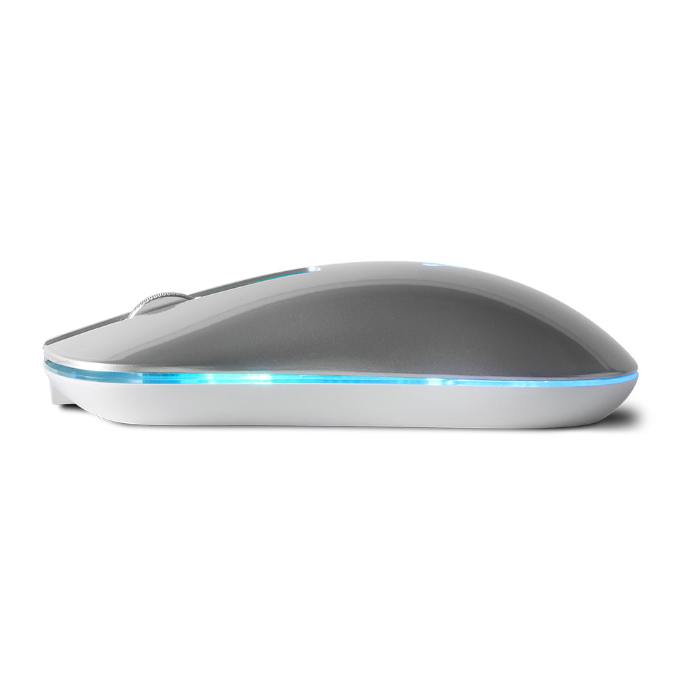 Vorago MO-305 ratón Oficina Ambidiestro RF inalámbrico Óptico 1600 DPI, Plata