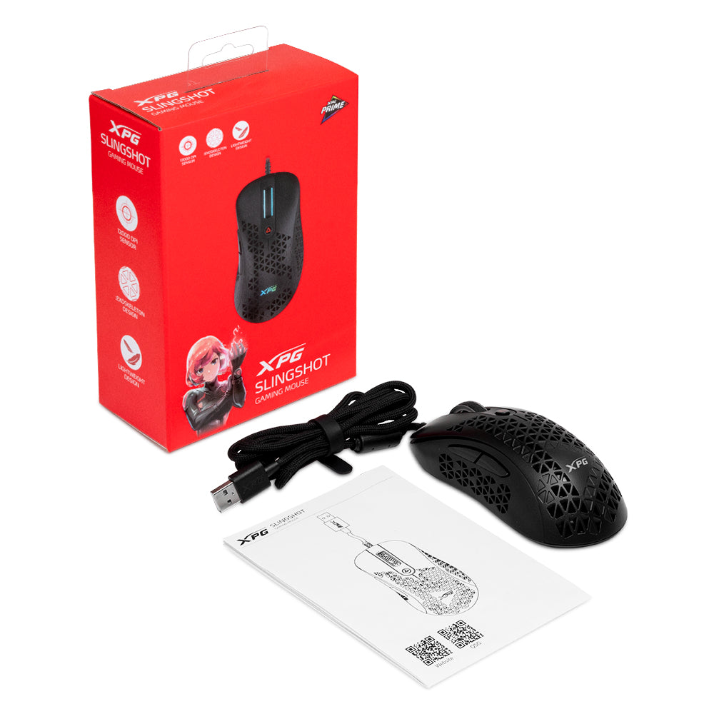 XPG SLINGSHOT Negro Ratón 1 Juego USB tipo A Óptico
