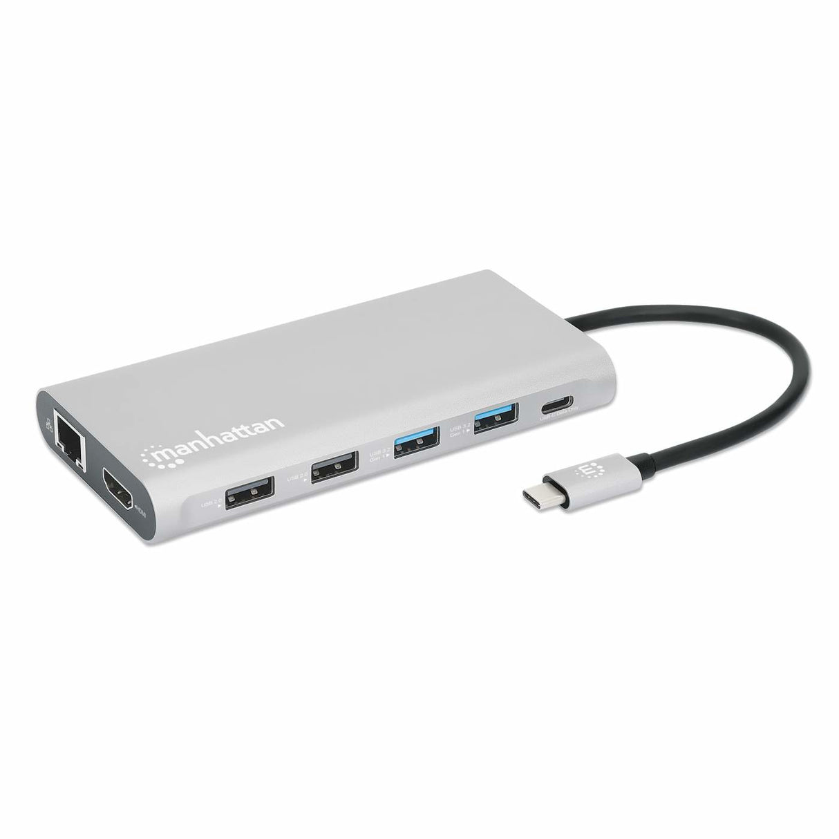 Manhattan Docking Station USB-C para Triple Monitor Laptop Alámbrico USB 3.2 Gen 1 (3.1 Gen 1) Type-C 4 2