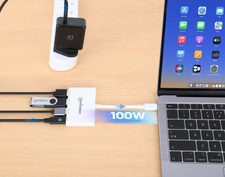 Manhattan 168434 hubs de interfaz USB 3.2 Gen 1 (3.1 Gen 1) Type-C 3 1 4