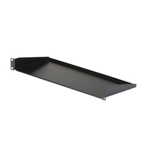 StarTech.com Bandeja Estante Fijo Voladizo Universal 1U de 19" Pulgadas para Rack Armario de Servidores - en Acero - Capacidad de 15kg - 7" (180mm) de Profundidad - Negro Rack Estantería Negro Acero 15 kg