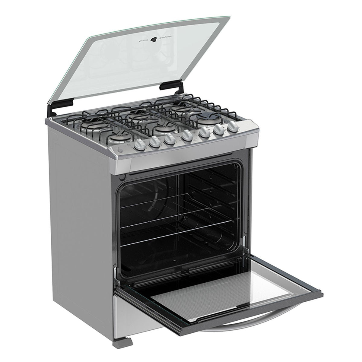 Whirlpool WF7419D estufa Independiente Gas licuado del petróleo (LPG) Gris