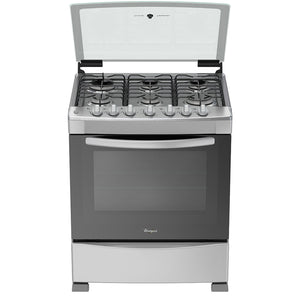 Whirlpool WF7419D estufa Independiente Gas licuado del petróleo (LPG) Gris