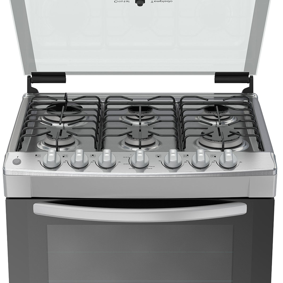 Whirlpool WF7419D estufa Independiente Gas licuado del petróleo (LPG) Gris