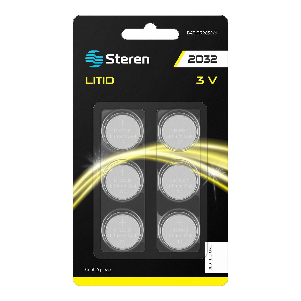 Steren BAT-CR2032/6 pila doméstica Batería de un solo uso Litio