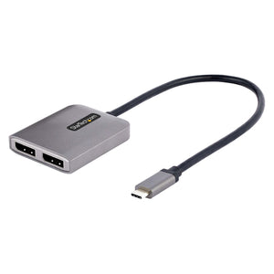 StarTech.com Adaptador USB-C a DisplayPort 1.4 Doble - Hub MST USB C Multi Monitor - Divisor Multiplicador DP Doble 5K 6