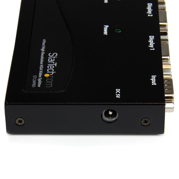 StarTech.com ST124PRO divisores de vídeo VGA 4x VGA 4 Negro