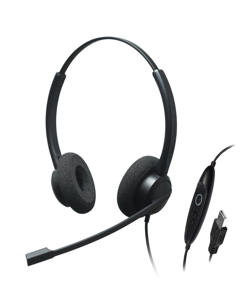 CRYSTAL SR2732, Diadema clásica, accesible, control mute y vol, USB (Binaural)