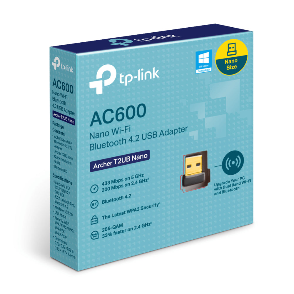 TP-Link Archer T2UB Nano tarjetas de red Inalámbrico USB WLAN / Bluetooth Derecho
