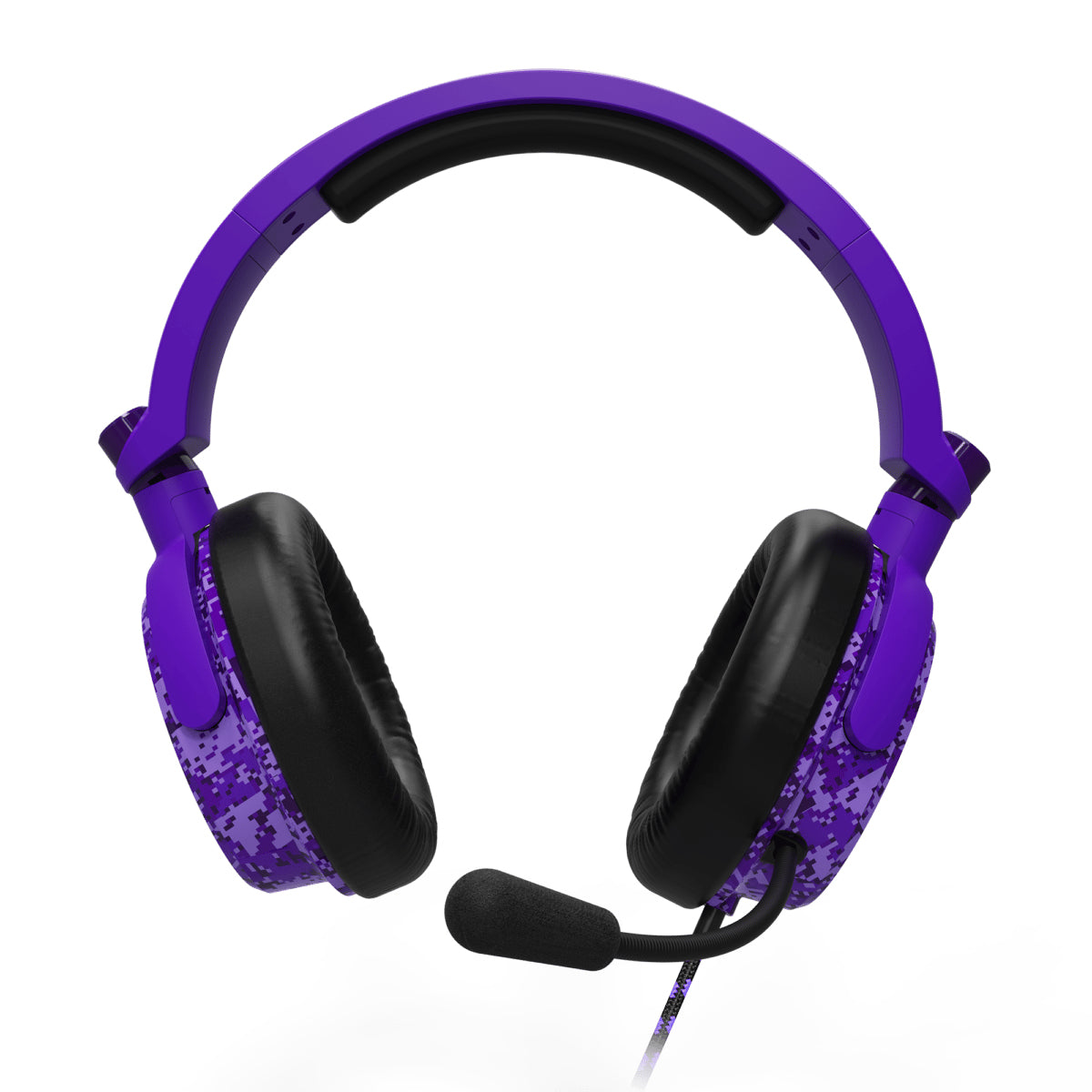 4Gamers C6-100 Audífonos Alámbrico Diadema Juego Negro, Púrpura, C6-100CAMO-PUR4G