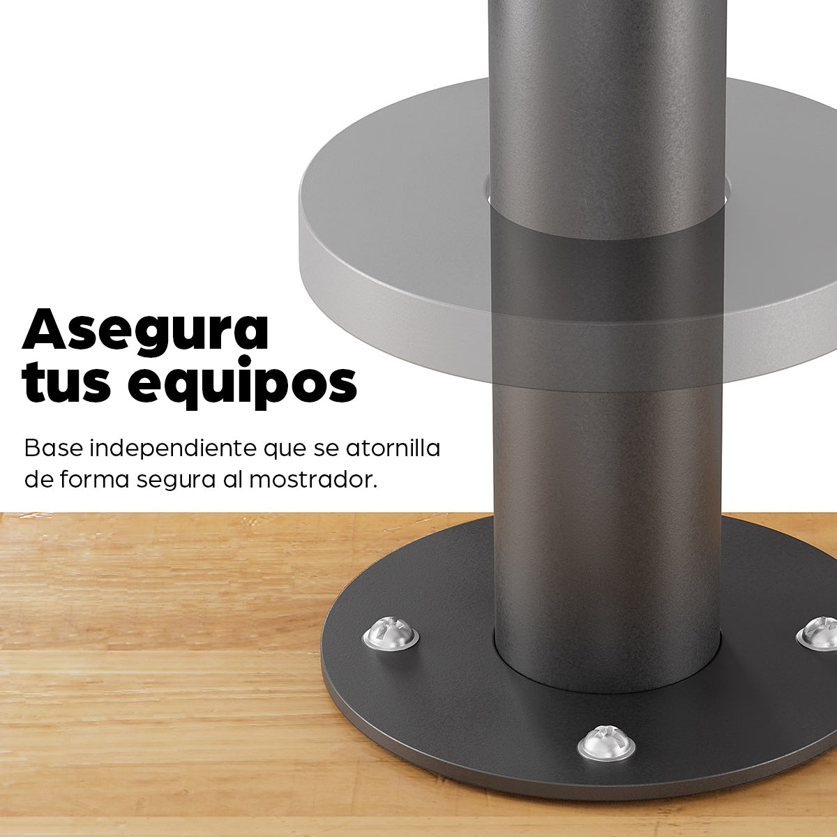 Manhattan Soporte para Terminal de Punto de Venta VeriFone® VX 520 (para terminal de tarjeta de crédito) soportes Soporte activo para teléfono móvil Terminal Interior Aluminio, Plástico, Acero