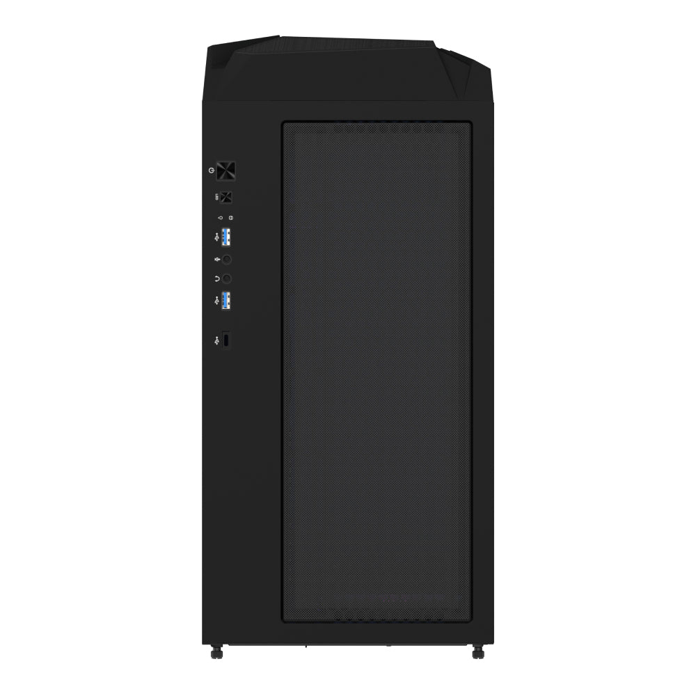 GIGABYTE C301 GLASS carcasas ordenador Vidrio, Plástico, Acero Midi Tower PC Negro