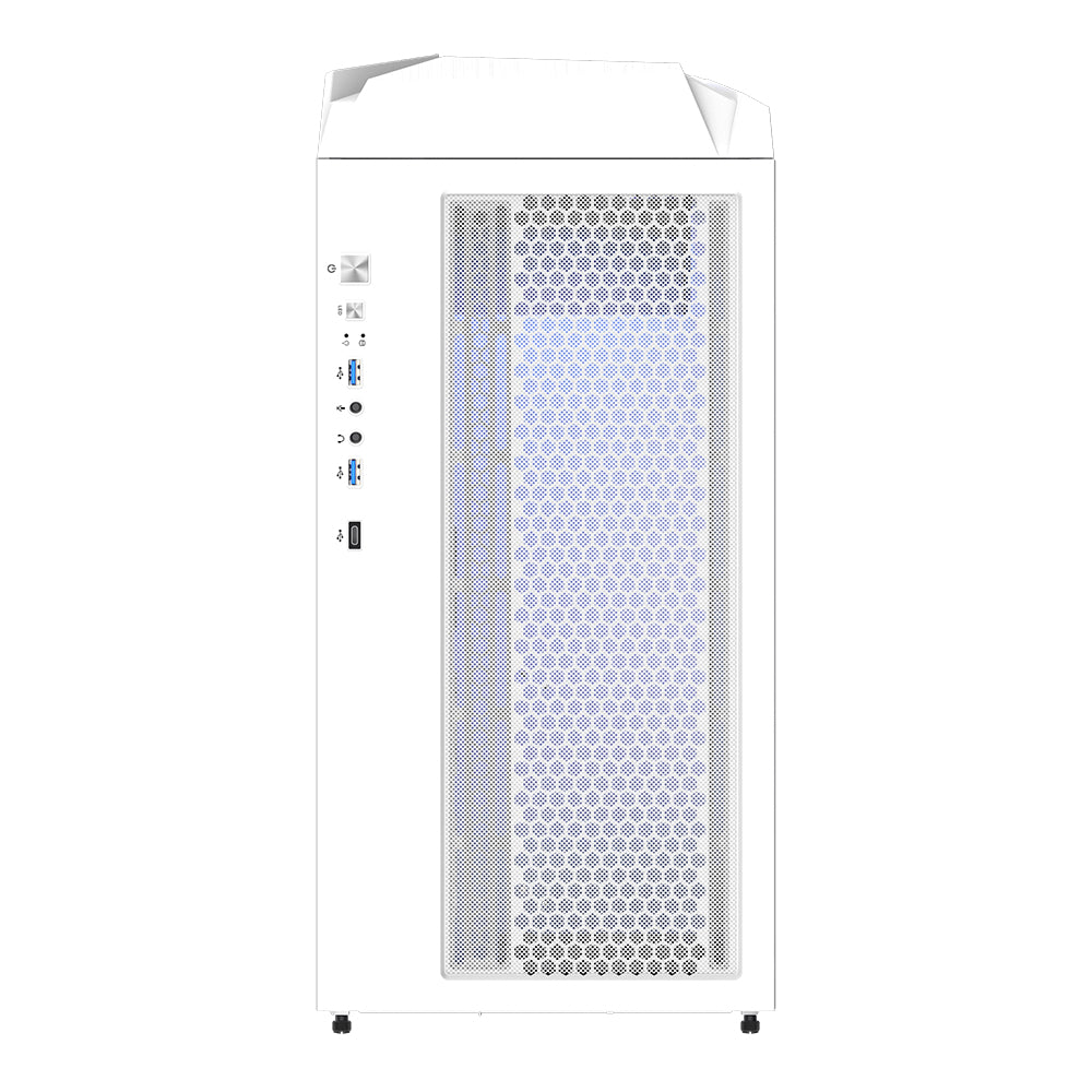 GIGABYTE GIGABYTE C301 GLASS WHITE carcasas ordenador Vidrio, Plástico, Acero Midi Tower PC Blanco