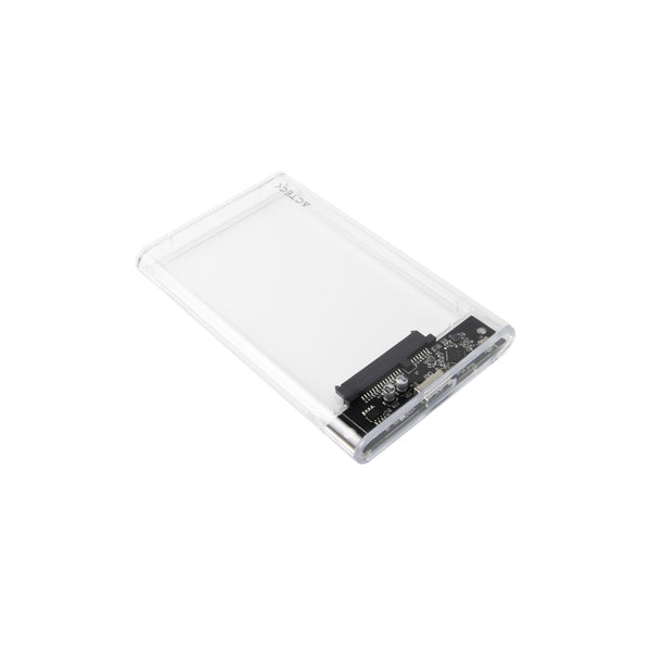 Acteck ARMOR CLEAR HC440 Carcasa para SSD Blanco 2.5", SATA, 5 Gbit/s, Conexión USB
