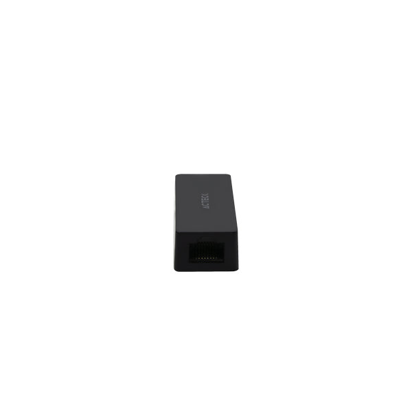 Adaptador ACTECK USB A a Ethernet RJ45 Shift Plus AE420 para Red Hasta 100 Mbps Macho a Hembra Advanced Series Negro