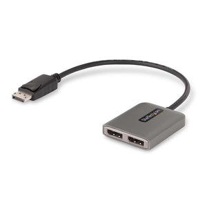 StarTech.com Hub MST de 2 Puertos DisplayPort 1.4 - Divisor Splitter DP para 2 Monitores - Adaptador DisplayPort a 2x Di